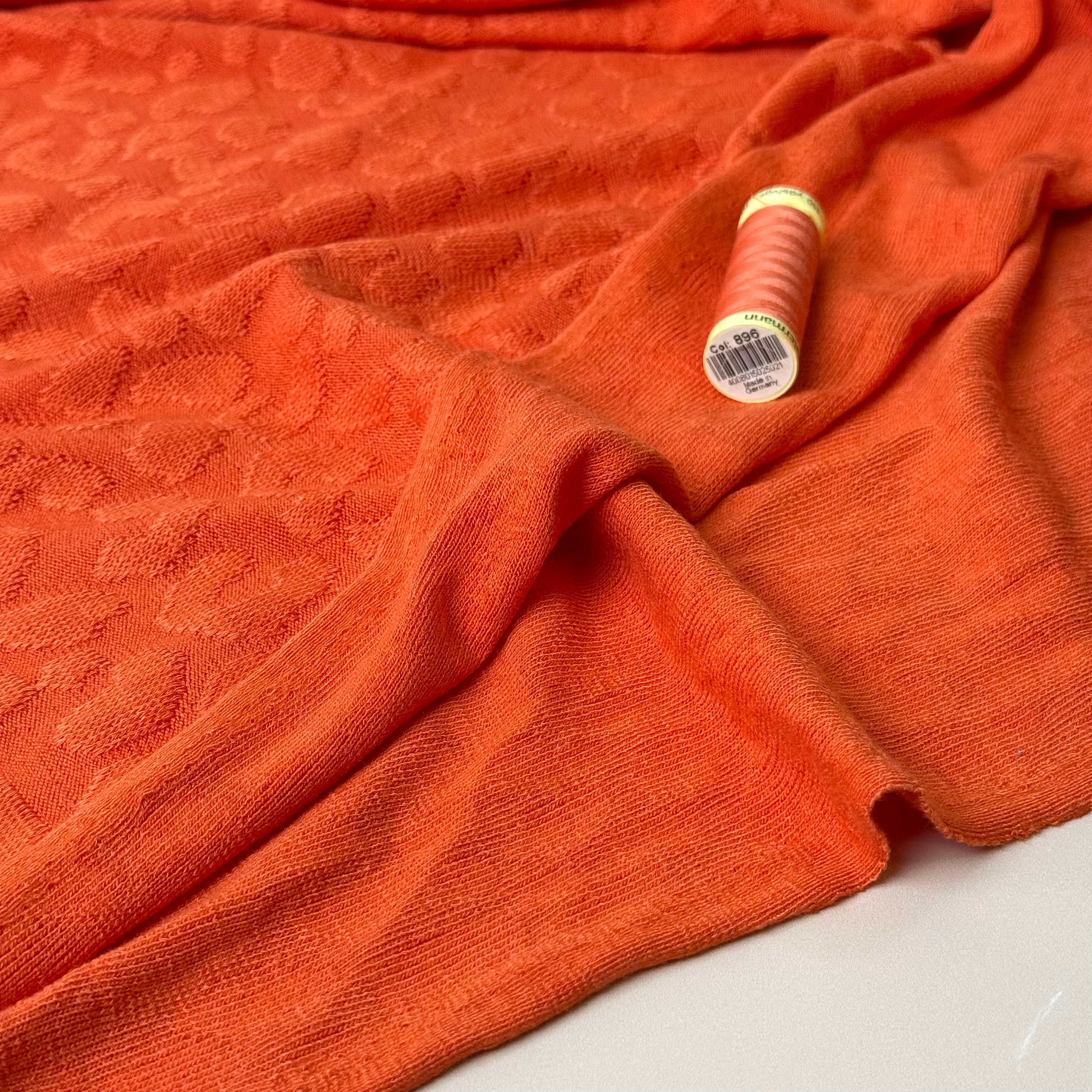Animal Viscose Blend Light Sweater Knit in Orange