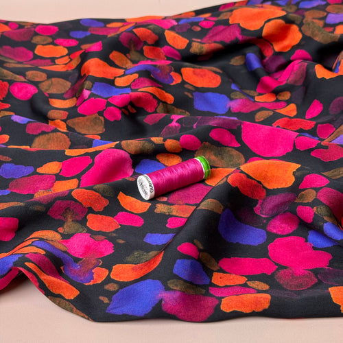 Festive Glow Viscose Sateen Fabric