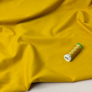 Essential Chic Yellow Ochre Plain Cotton Jersey Fabric