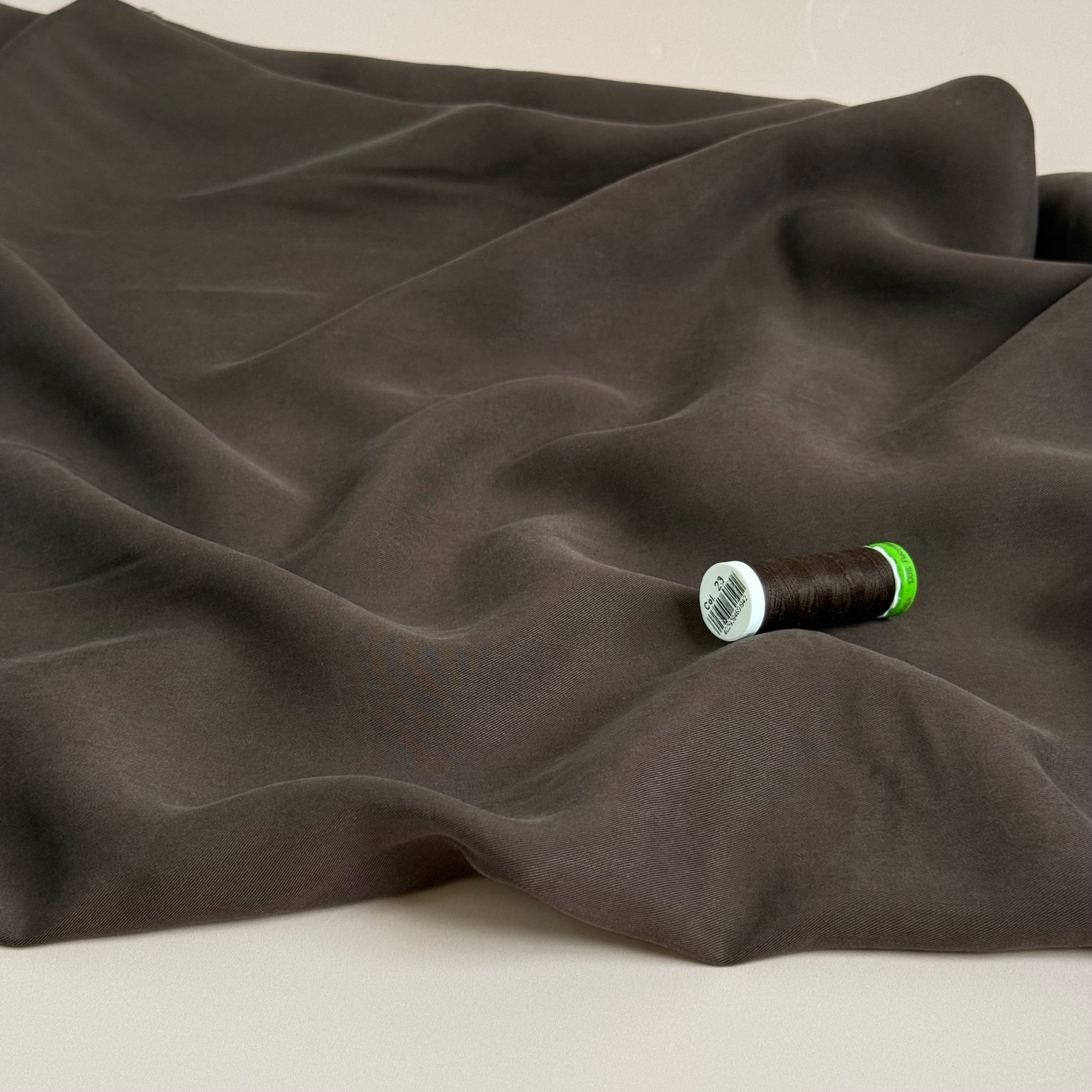 Lush in Brown TENCEL™ Lyocell Sandwashed Twill