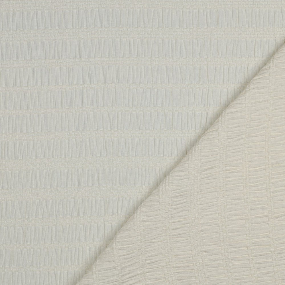Chenille Jacquard Fabric in Ecru
