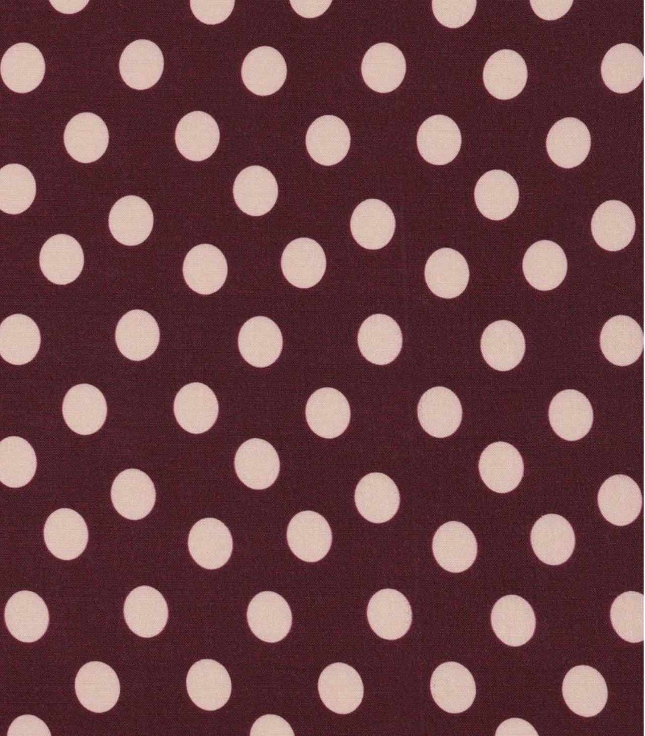 Cousette - Polka Dot Deep Plum Viscose Fabric
