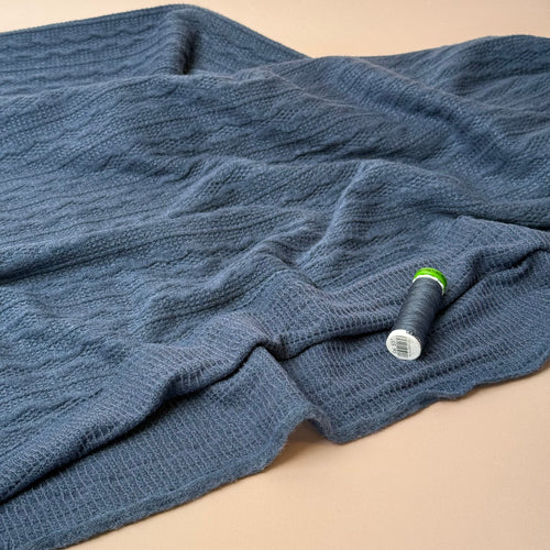 Lace Viscose Blend Sweater Knit in River Blue