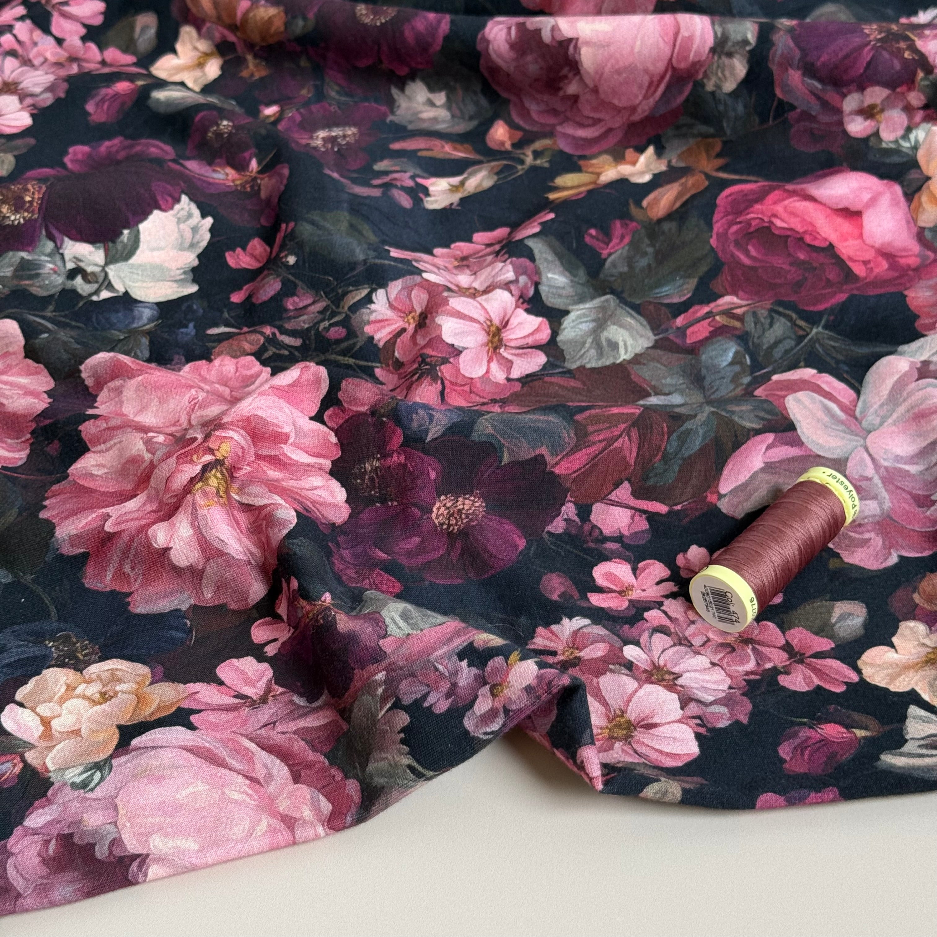 Autumn Bouquet Cotton Sweat-shirting Fabric