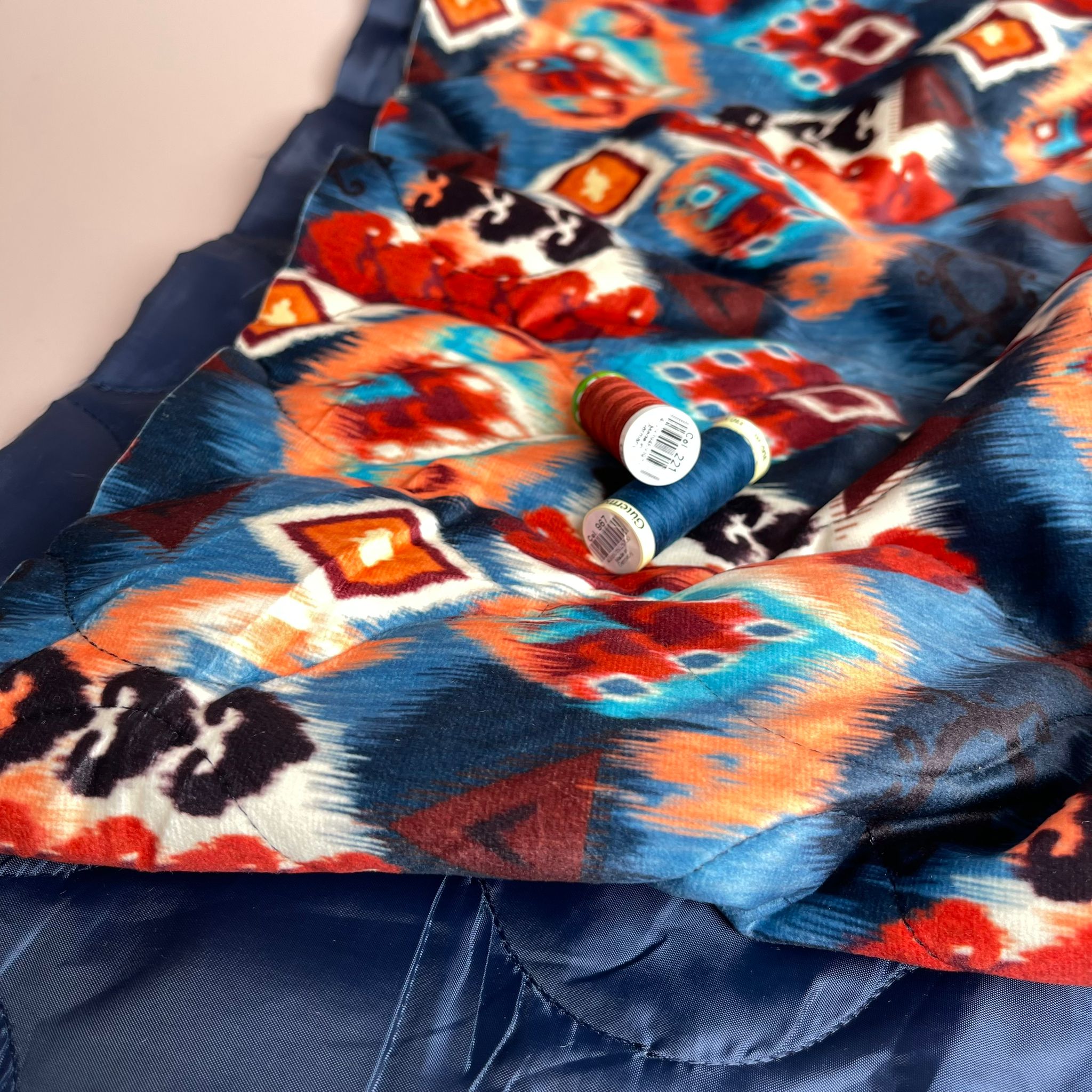 Bohemian Quilted Velvet Coating Fabric