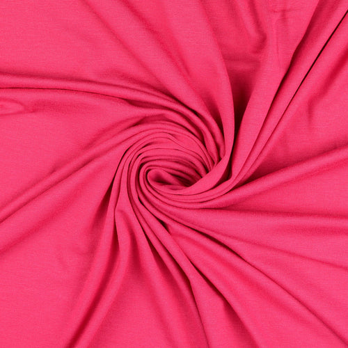 REMNANT 1.15 Metres - Essential Chic Bright Fuchsia Cotton Jersey Fabric