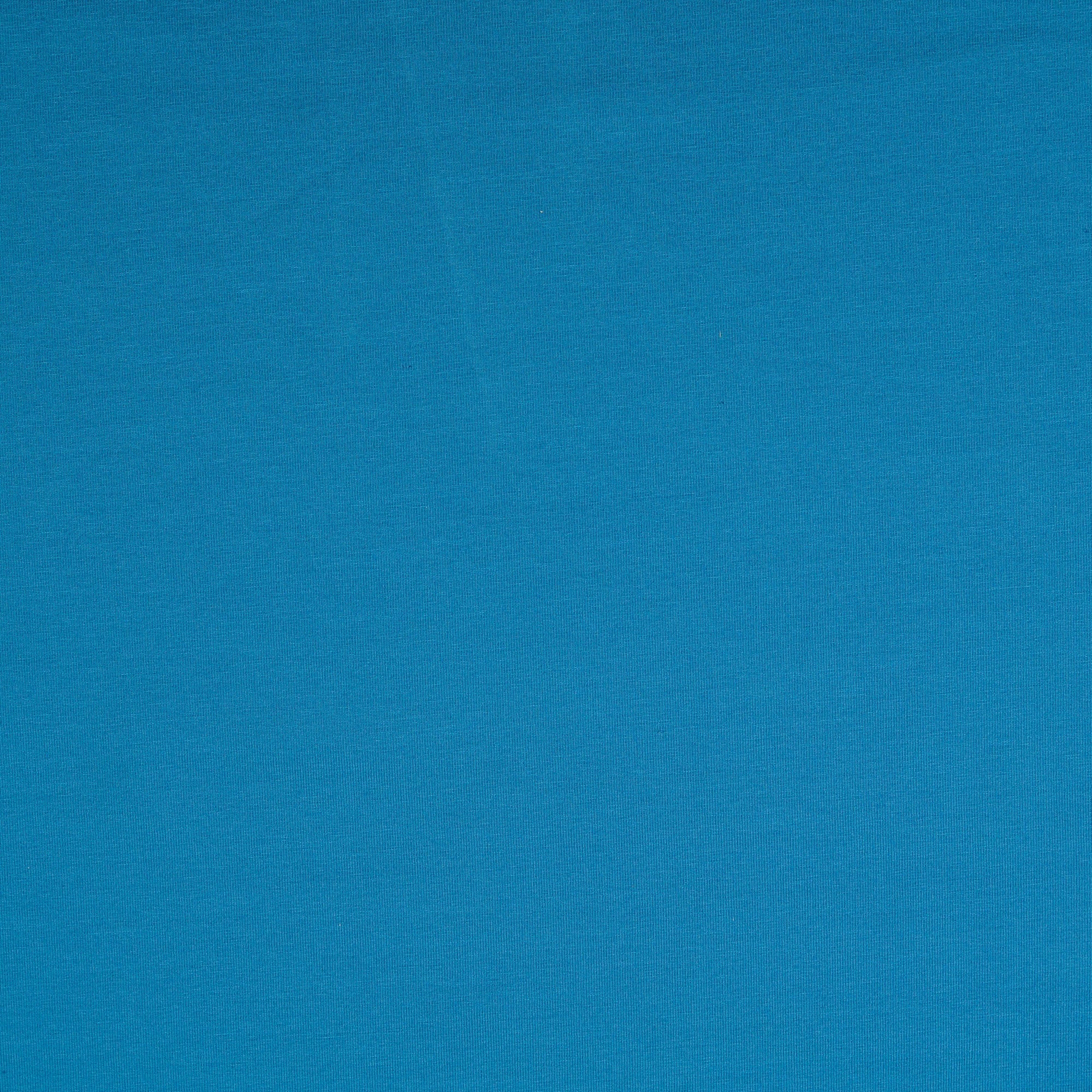 REMNANT 1.54 Metres - Essential Chic Ocean Blue Cotton Jersey Fabric