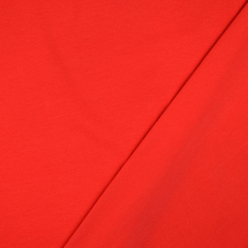 Essential Chic Scarlet Red Plain Cotton Jersey Fabric