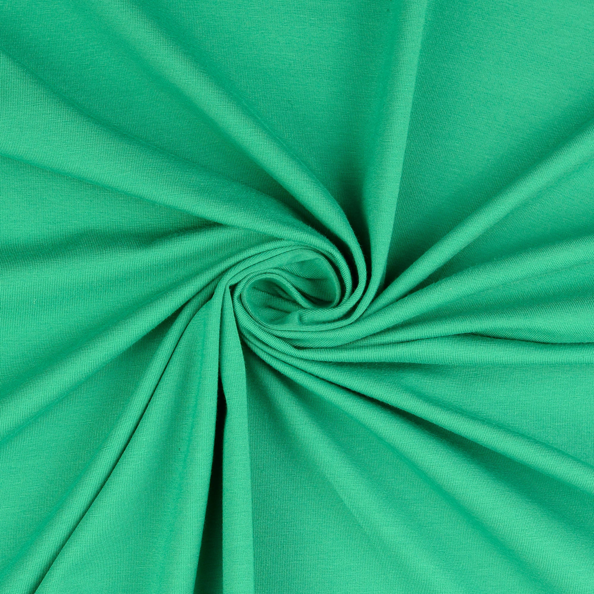 REMNANT 0.74 Metre - Essential Chic Emerald Green Cotton Jersey Fabric