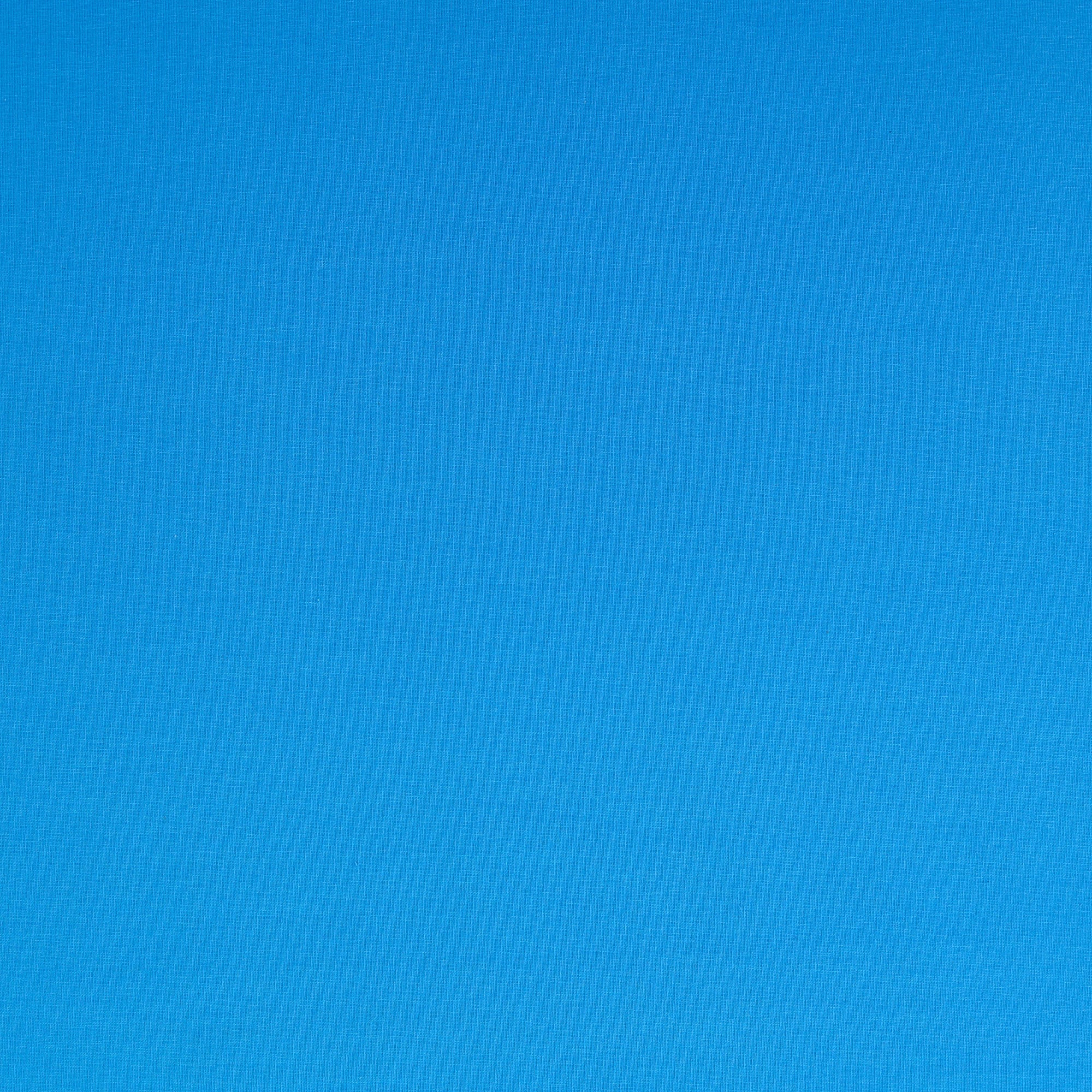 REMNANT 1.06 Metres - Essential Chic Turquoise Blue Plain Cotton Jersey Fabric