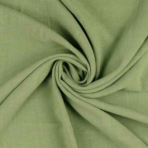 Flow Light Green Viscose Linen Blend Dress Fabric