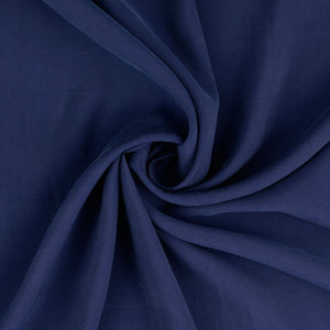 REMNANT 2.57 Metres - Serene Sandwashed Viscose (WITH FAULTS)  in Navy Blue