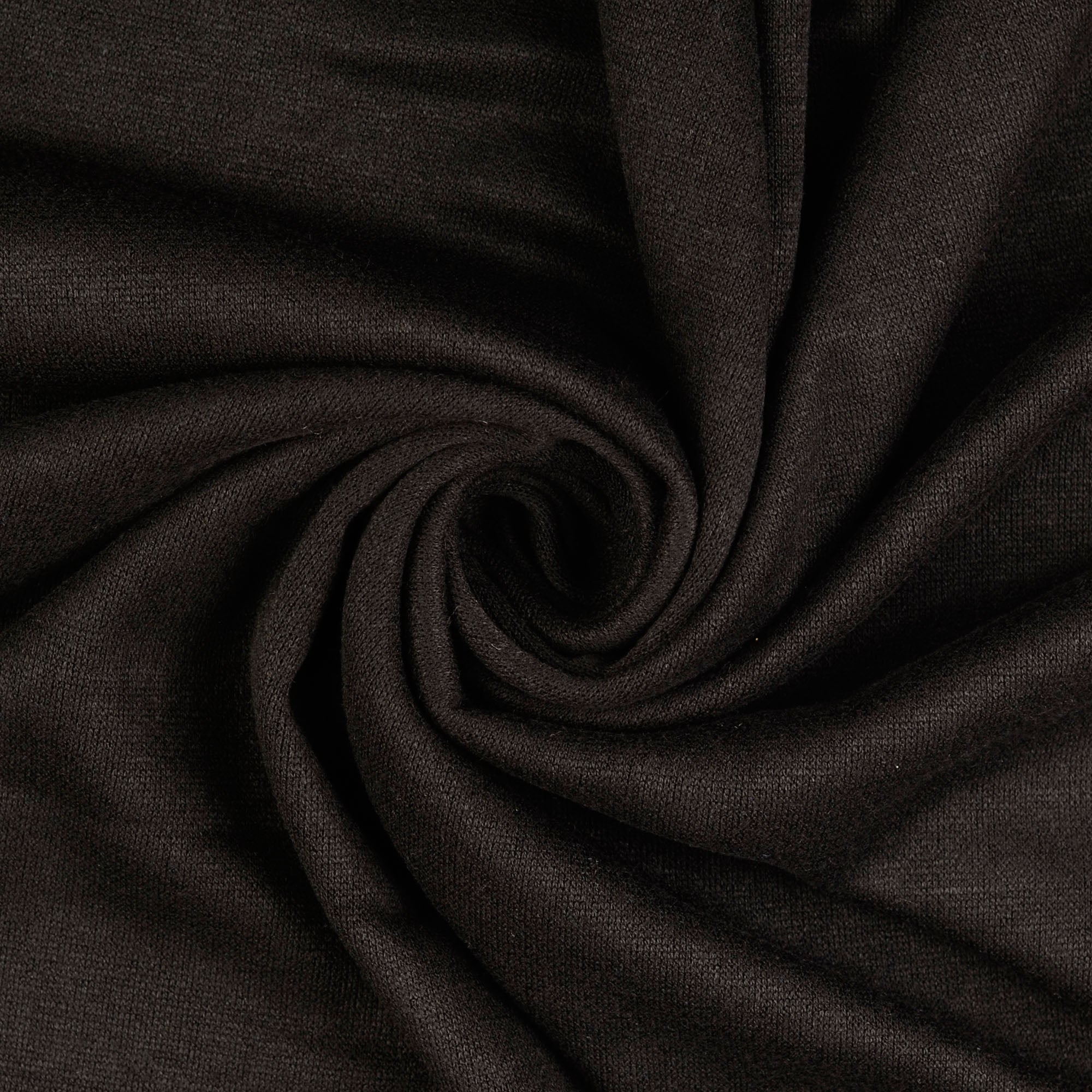 REMNANT 1.8 Metres - Snug Viscose Blend Sweater Knit in Black
