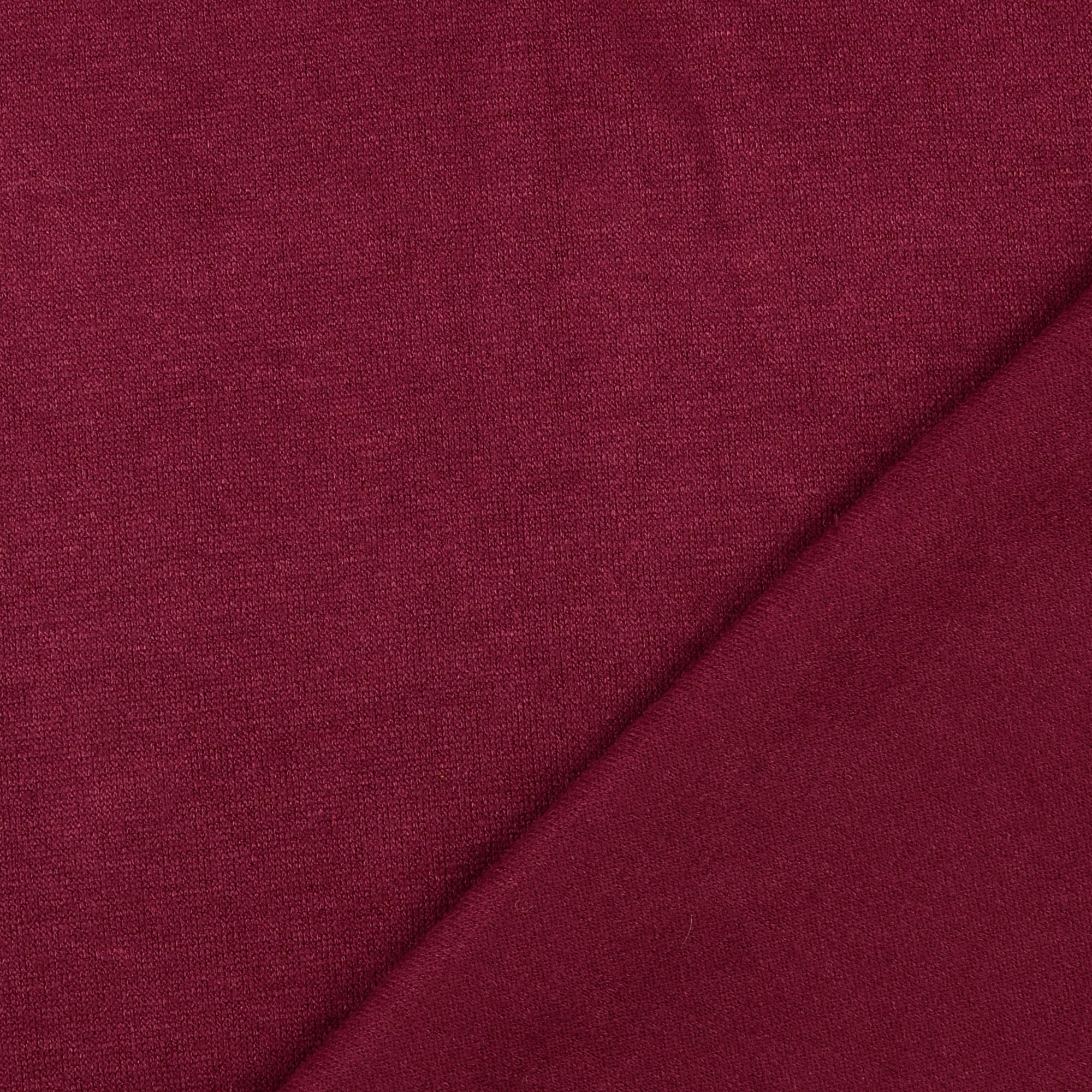 Snug Viscose Blend Sweater Knit in Wine Red