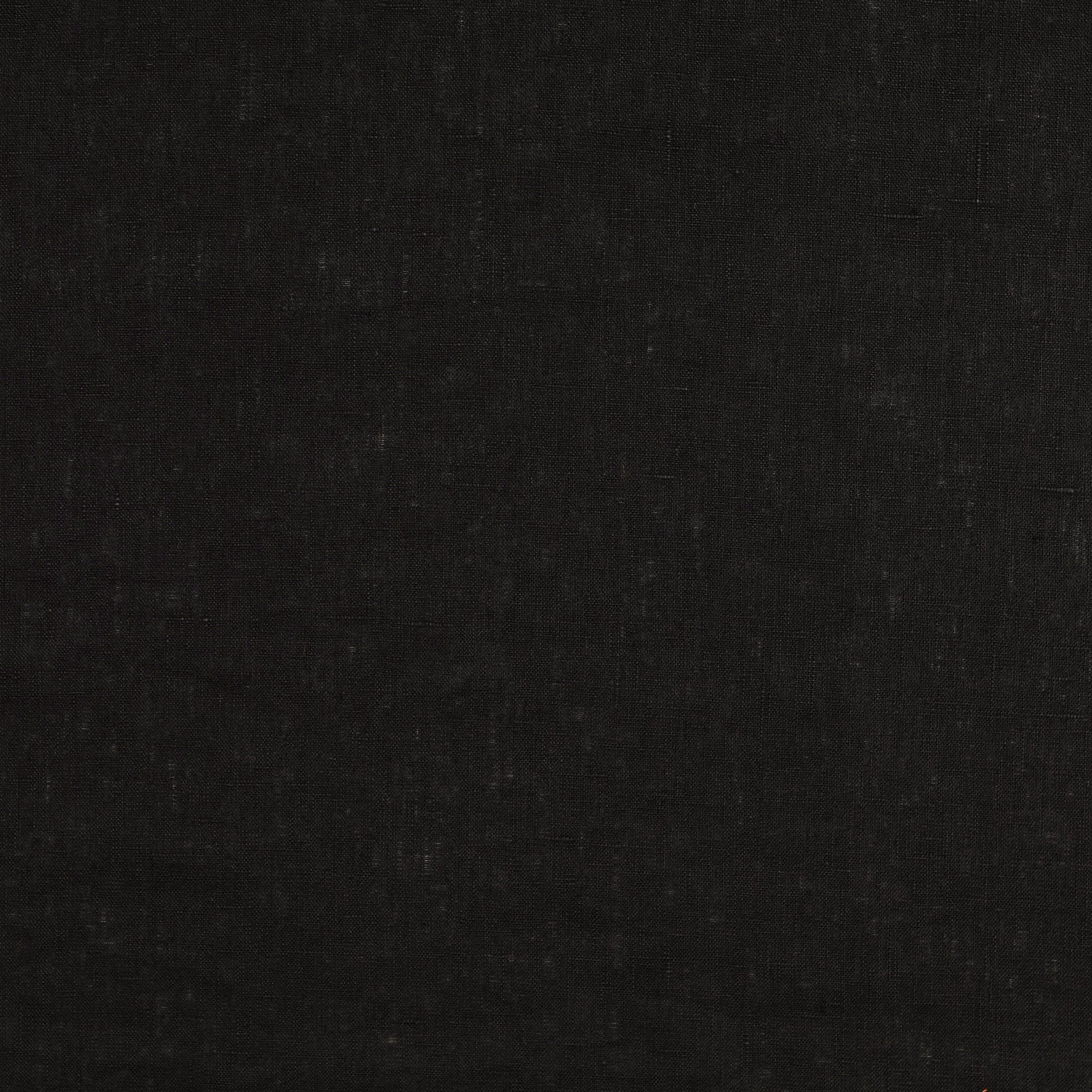 REMNANT 0.5 Metre - Black Pure Linen Fabric