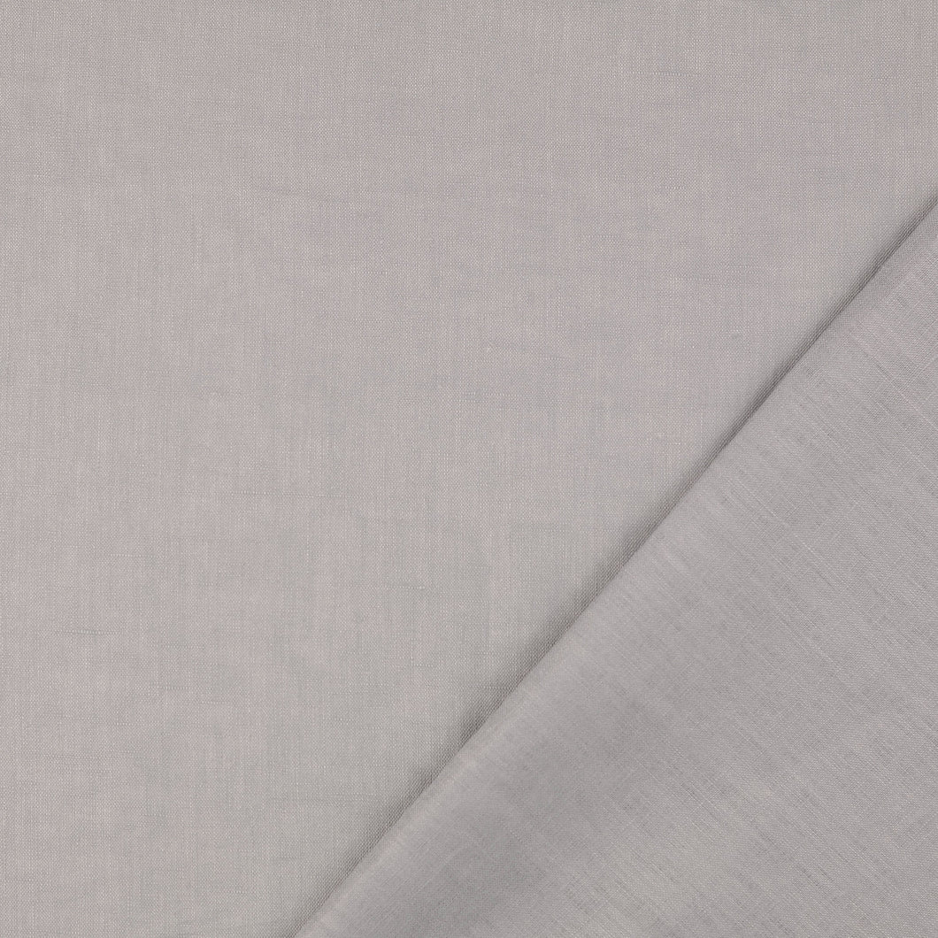 Silver Grey Pure Linen Fabric