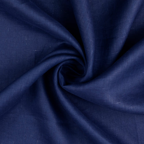 Navy Pure Fine Linen Fabric