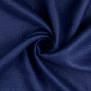 Navy Pure Fine Linen Fabric