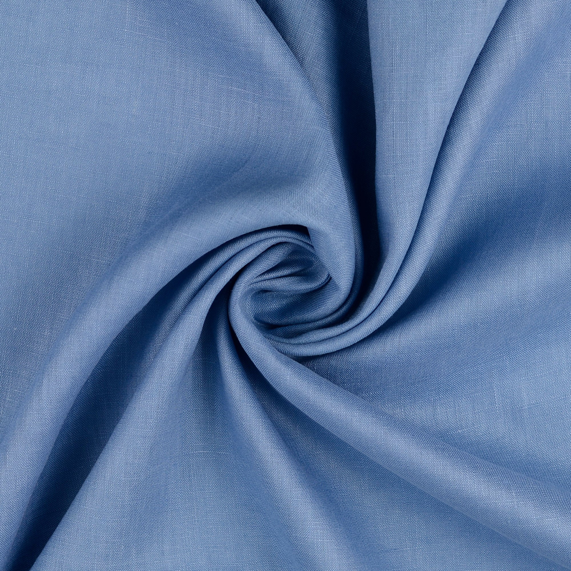 Blue Pure Fine Linen Fabric