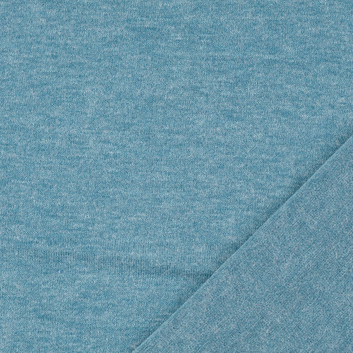 REMNANT 0.32 Metre - Comfy Viscose Blend Sweater Knit in Aqua Blue