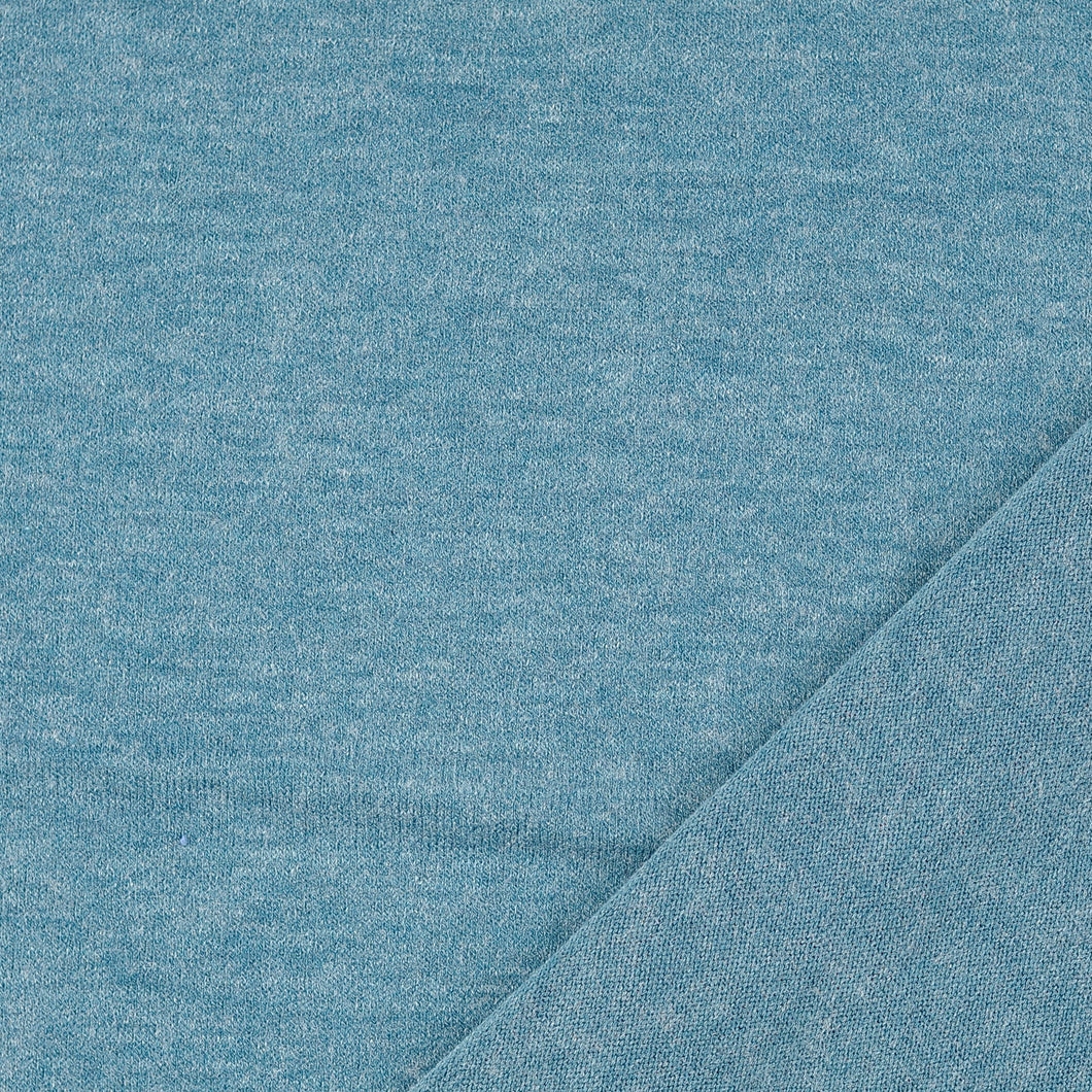 Comfy Viscose Blend Sweater Knit in Aqua Blue
