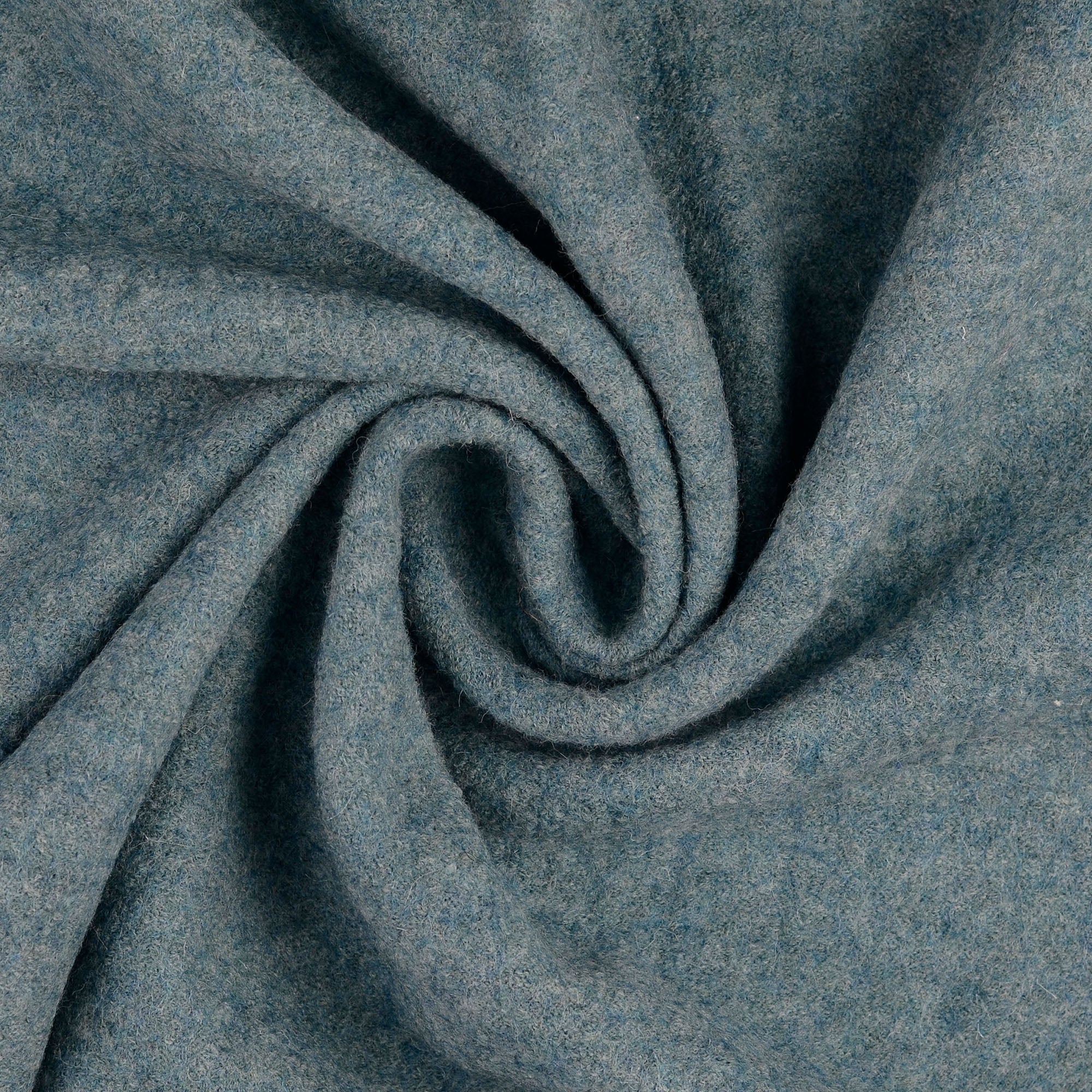 Pure Boiled Wool Melange Hydro Blue – Lamazi Fabrics