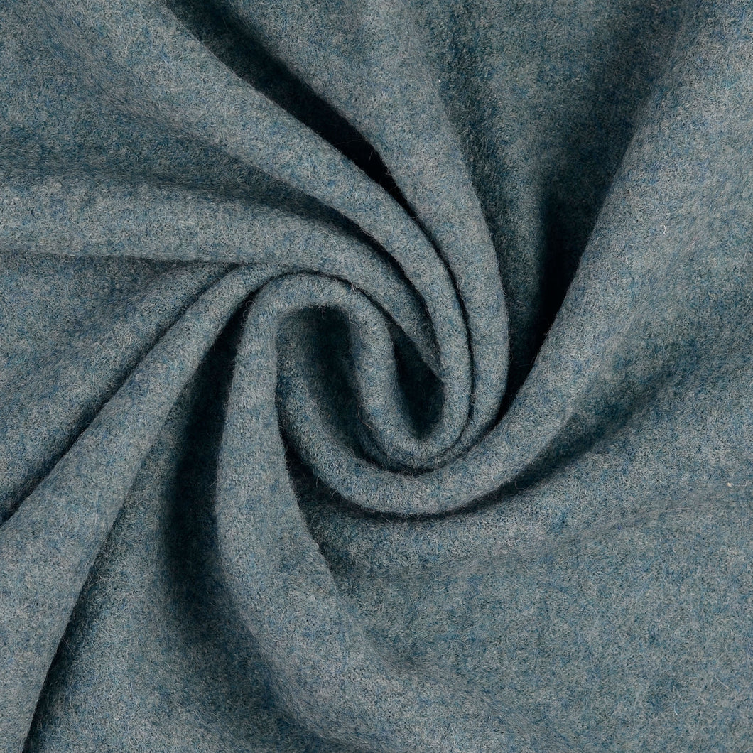 Pure Boiled Wool Melange Hydro Blue