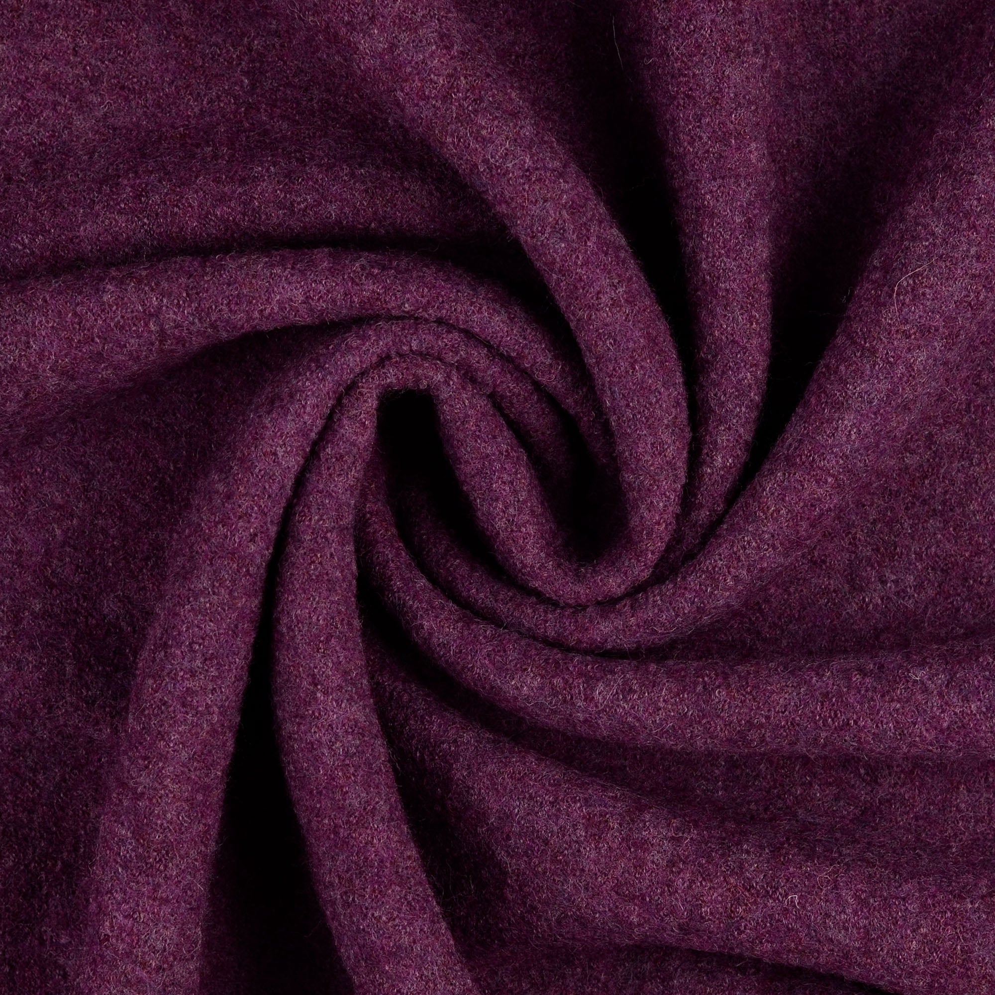 Pure Boiled Wool Melange Magenta