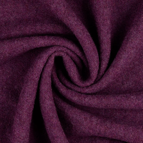 REMNANT 1.4 Metres - Pure Boiled Wool Melange Magenta