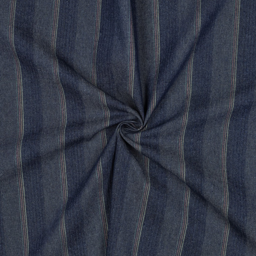 Indigo Striped Denim Fabric