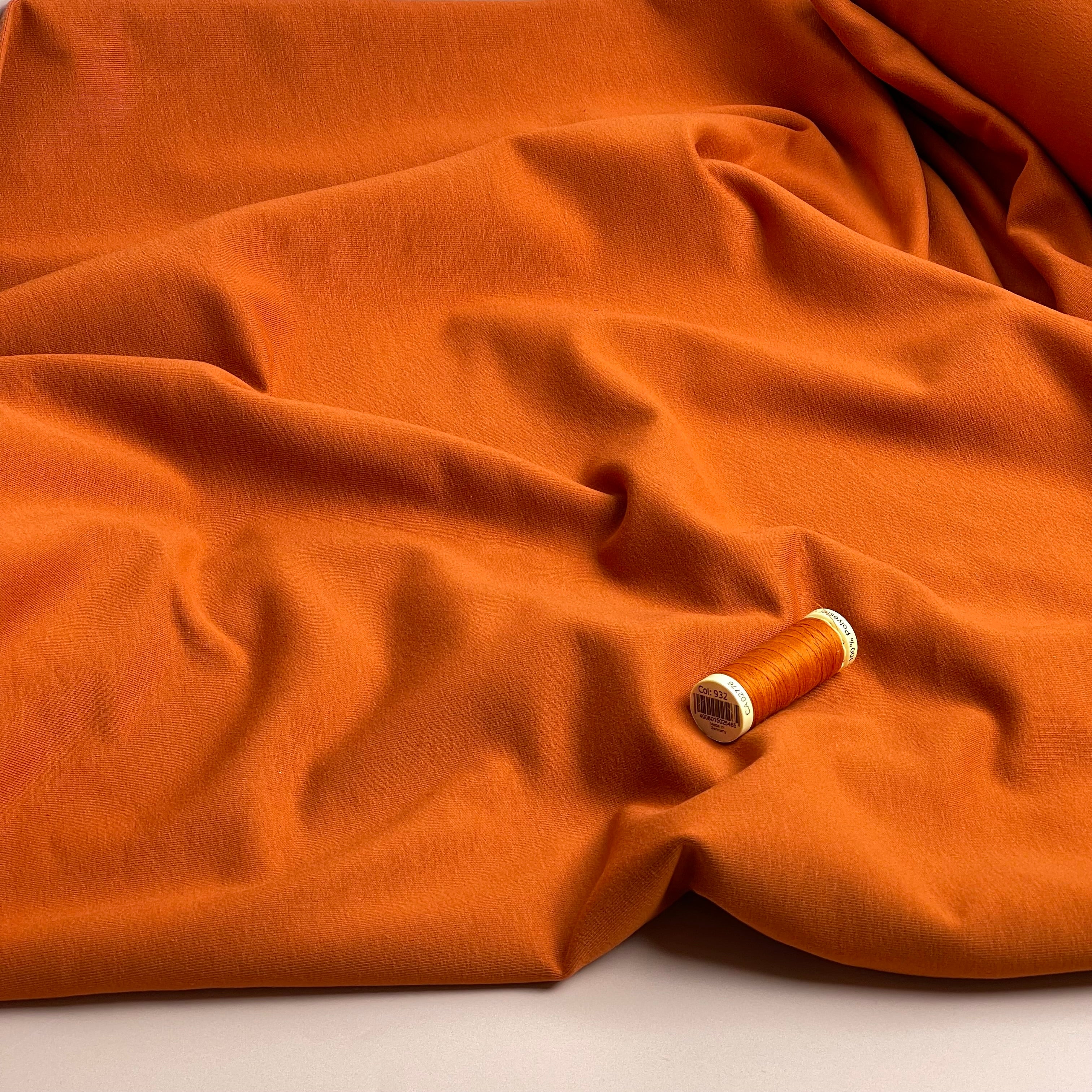 Brushed Cotton Sweat-shirting in Autumn Spice