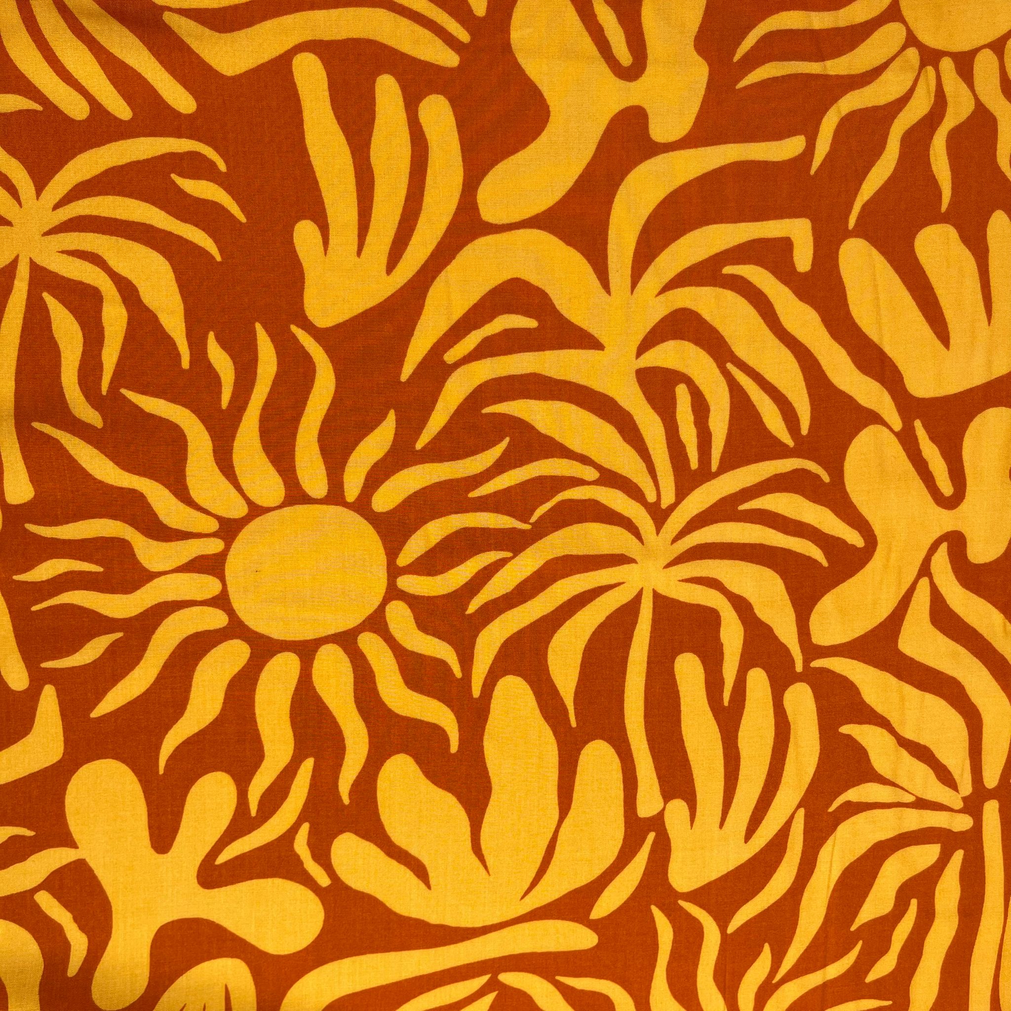 Golden Vacation Viscose Poplin Fabric