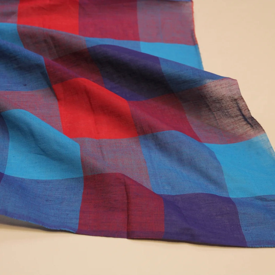 Marine Pure Cotton Handloom Madras Large Check