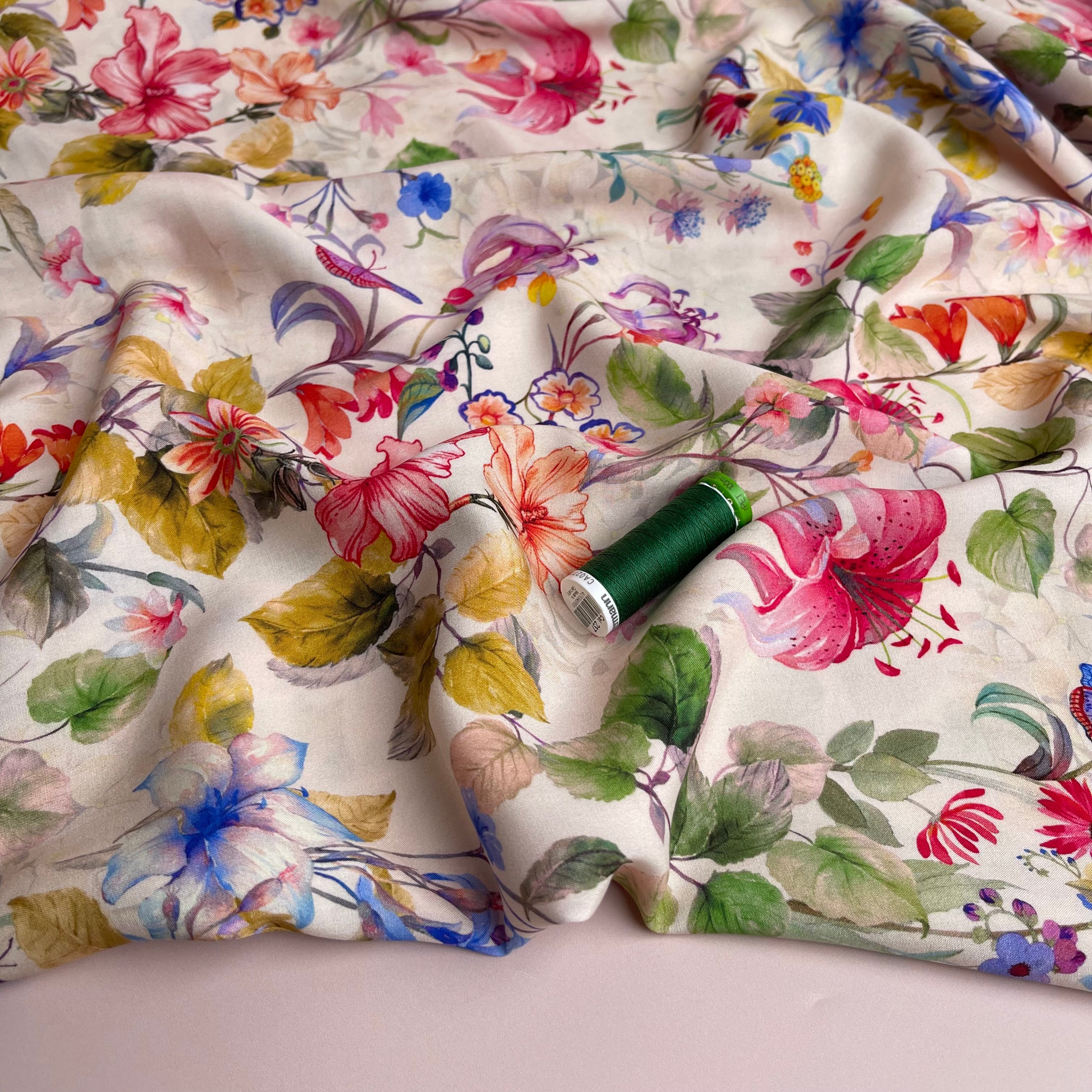 Botanist’s Flowers LENZING™ ECOVERO™ Viscose Fabric