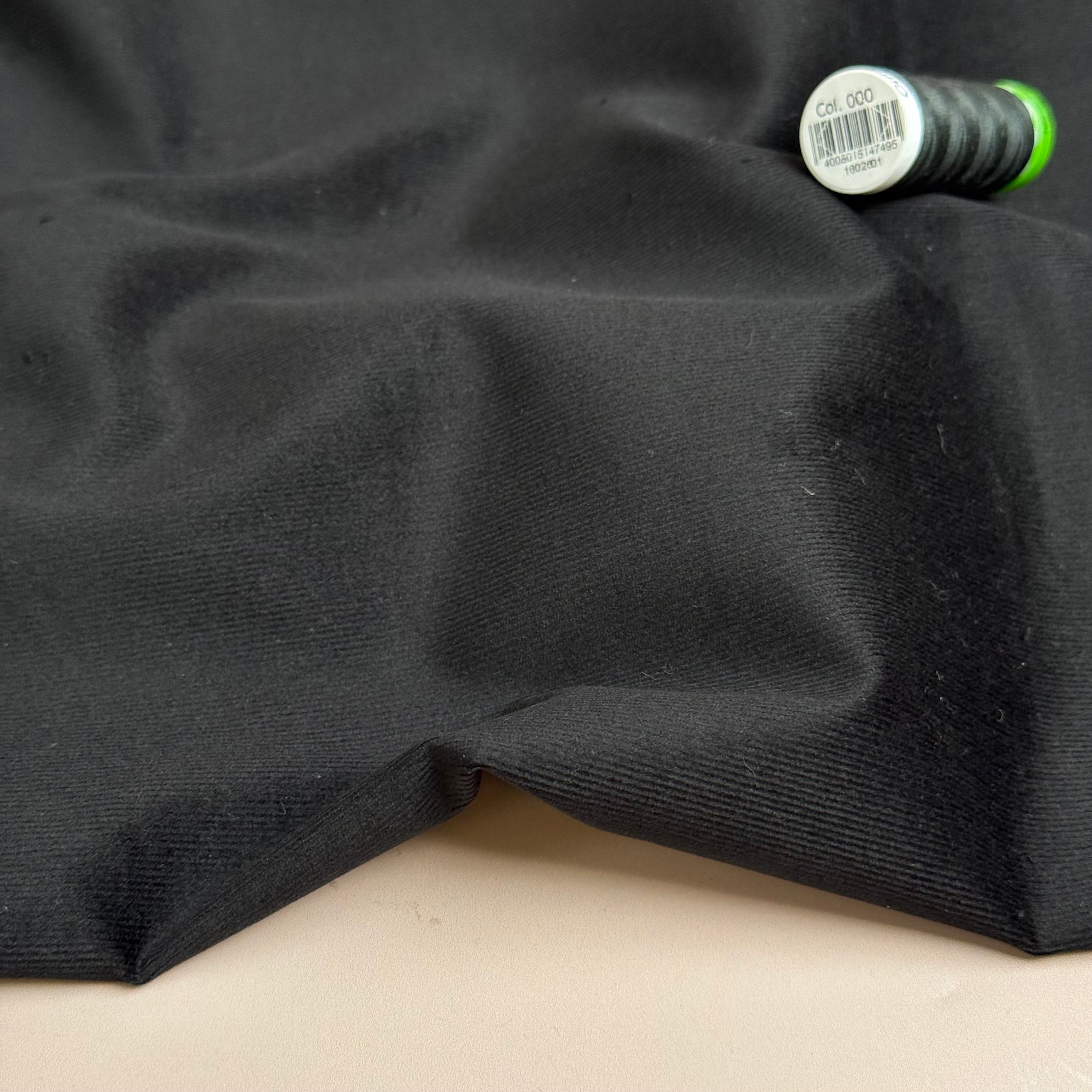 28 Wale Cotton Needlecord in Navy with Stretch