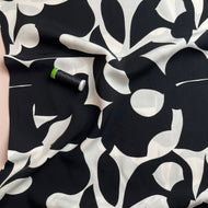 REMNANT 0.4 Metre - Shadows Black Viscose Fabric