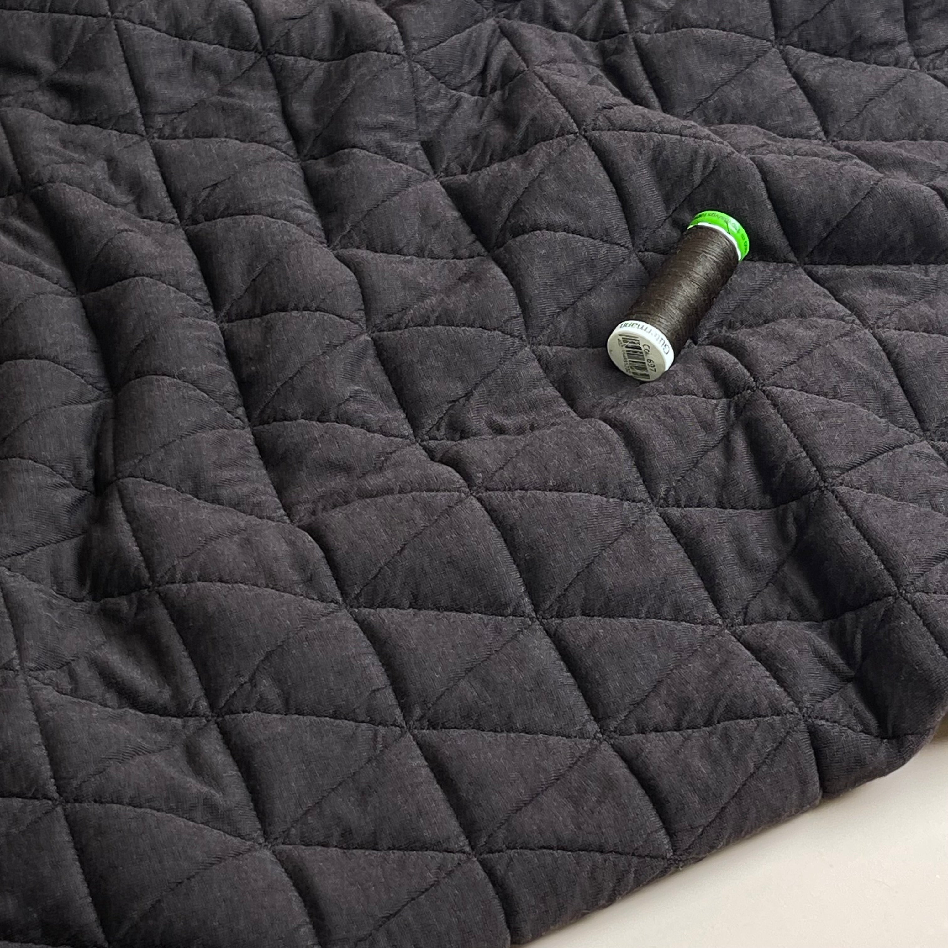 Triangles in Brown Quilted Knit