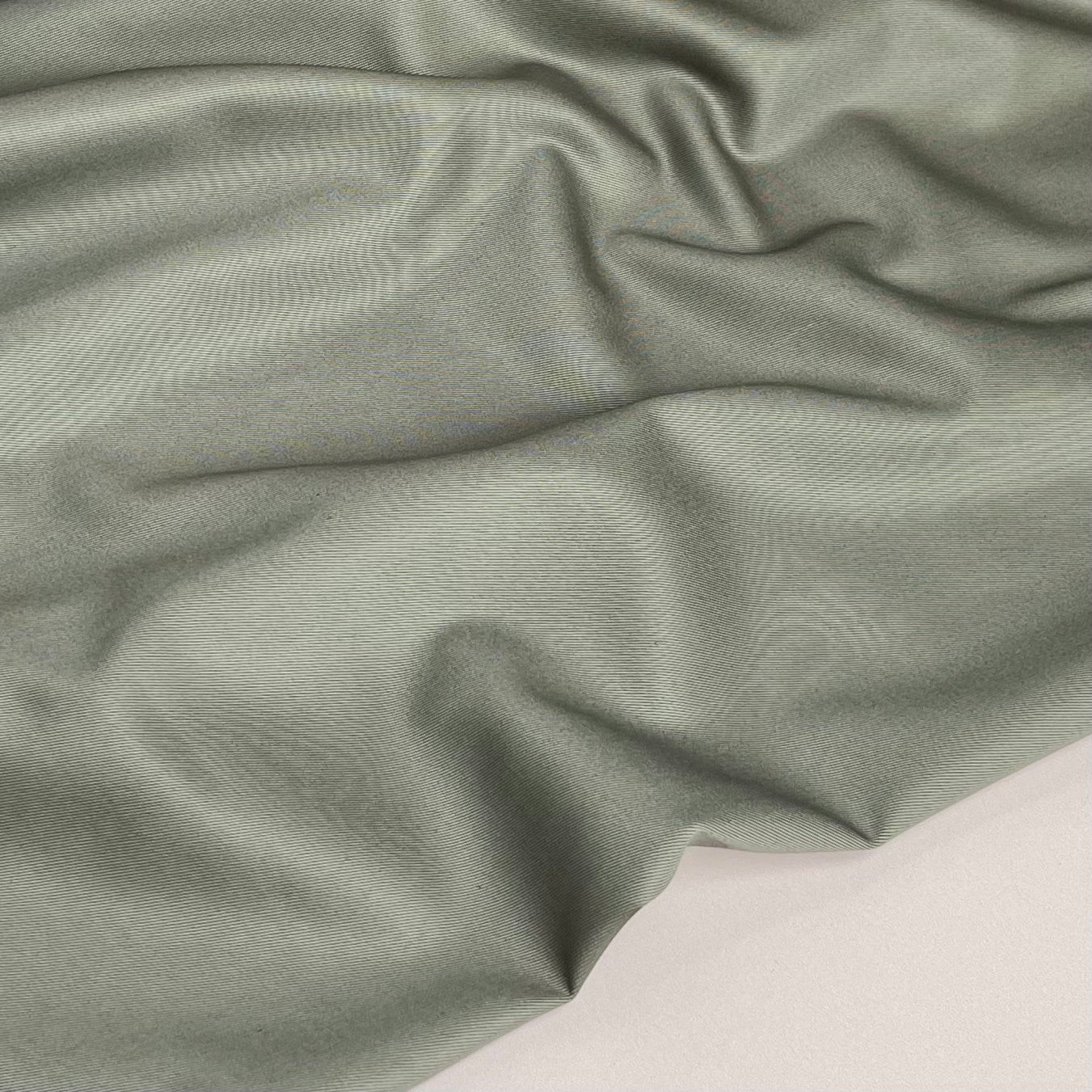 Ex-Designer Deadstock Olive Cotton Tencel Twill Fabric