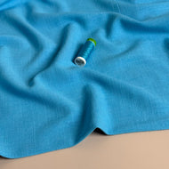 Flow Sky Blue Viscose Linen Blend Dress Fabric