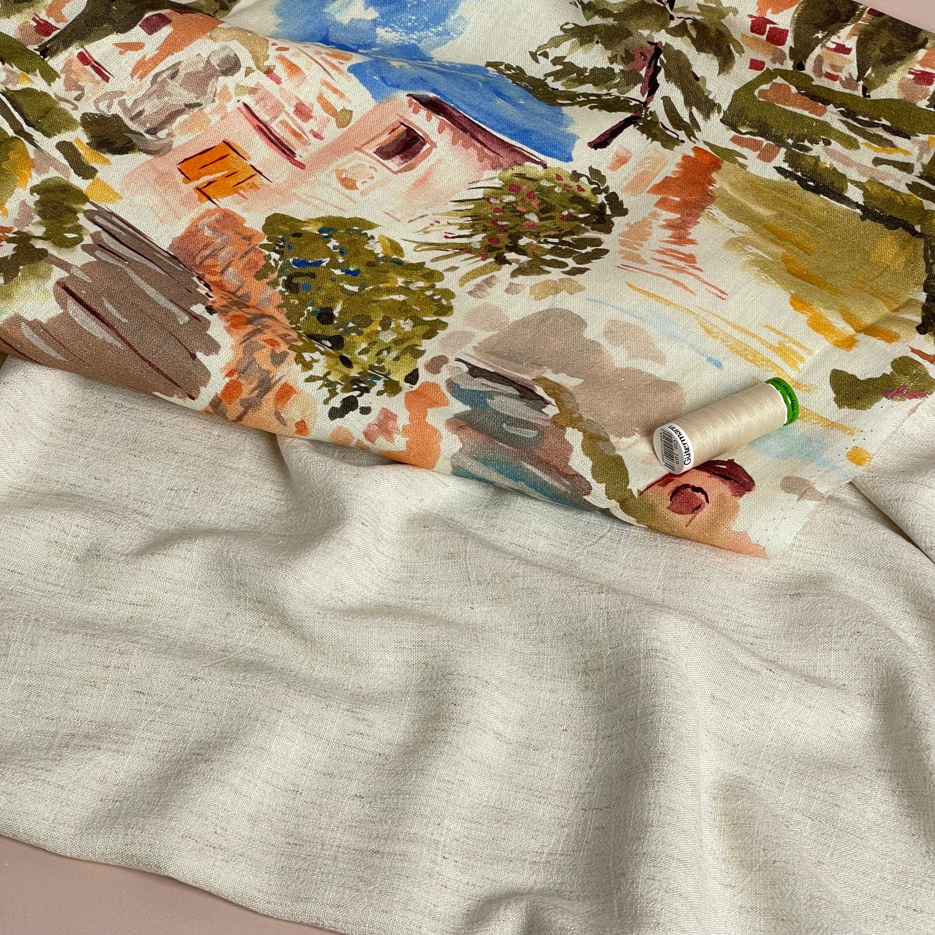 Flow Natural Viscose Linen Blend Dress Fabric