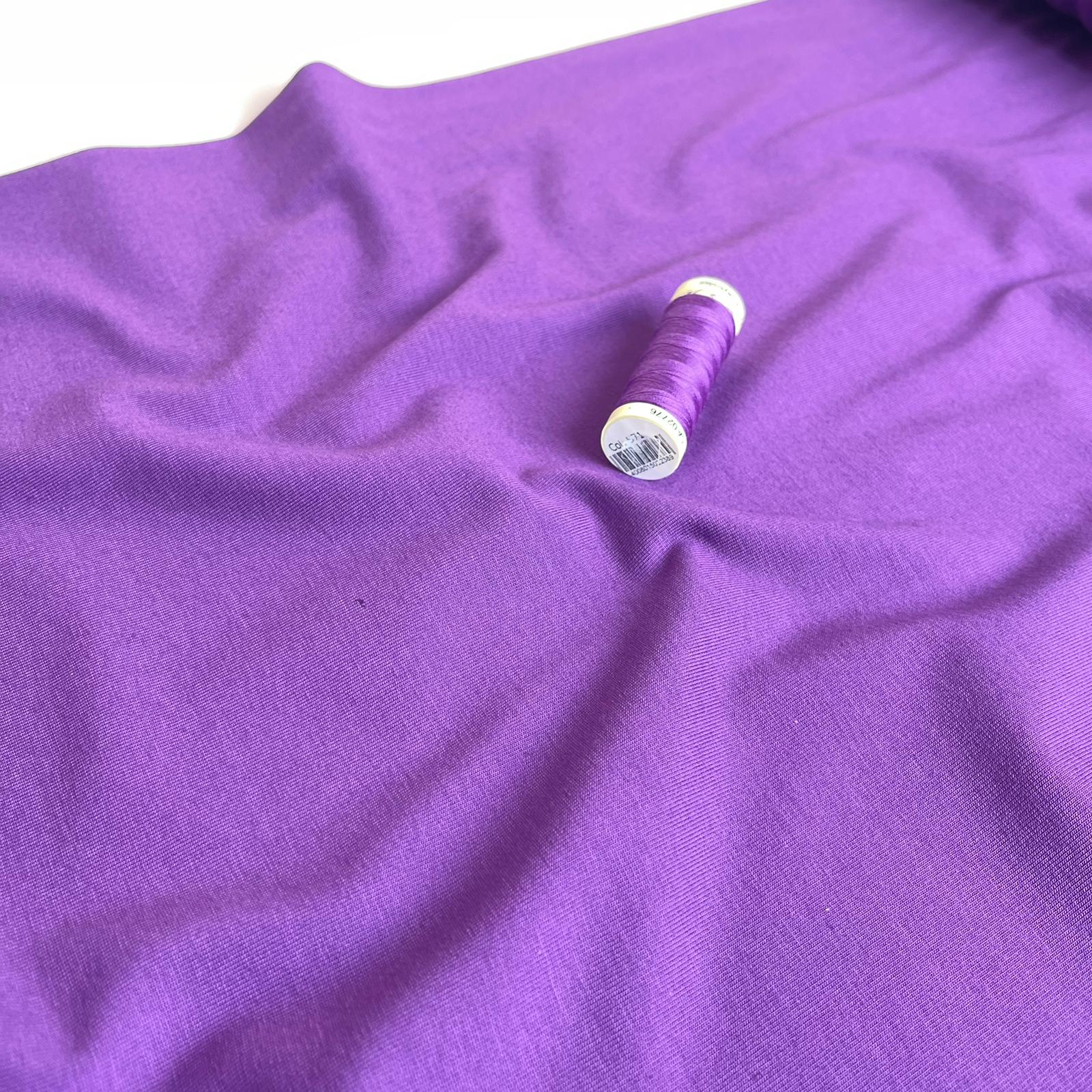 Essential Chic Violet Purple Cotton Jersey Fabric