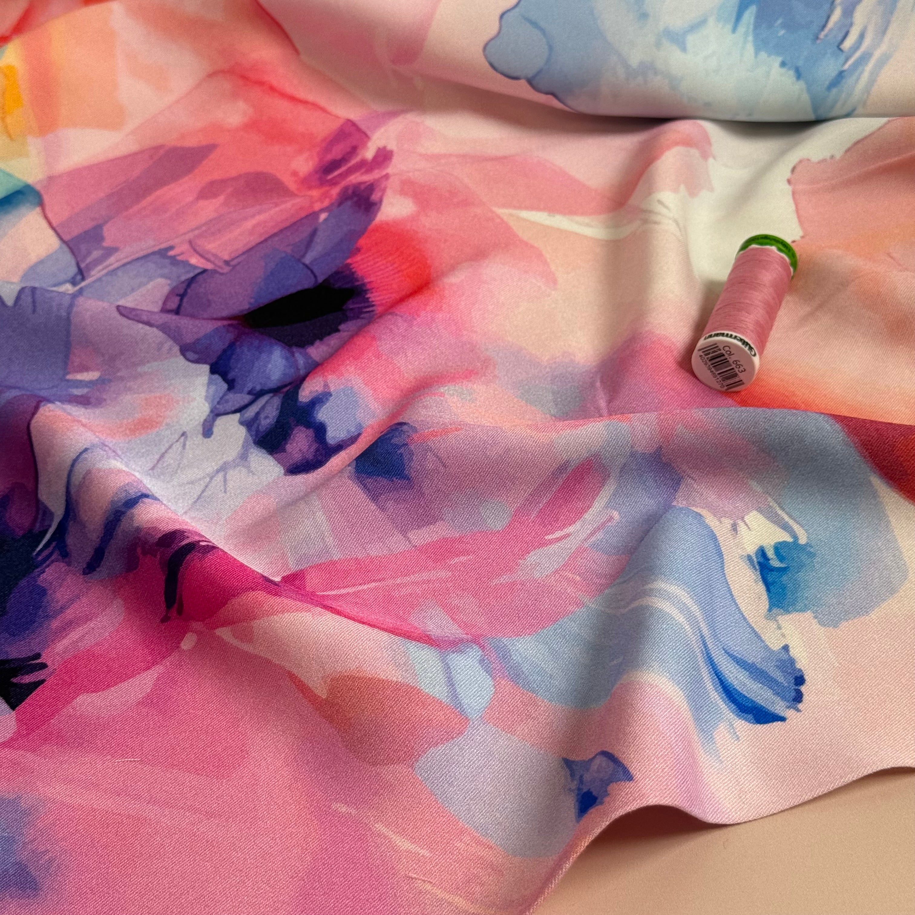 Light & Lush - Bold Blooms Viscose Twill Fabric