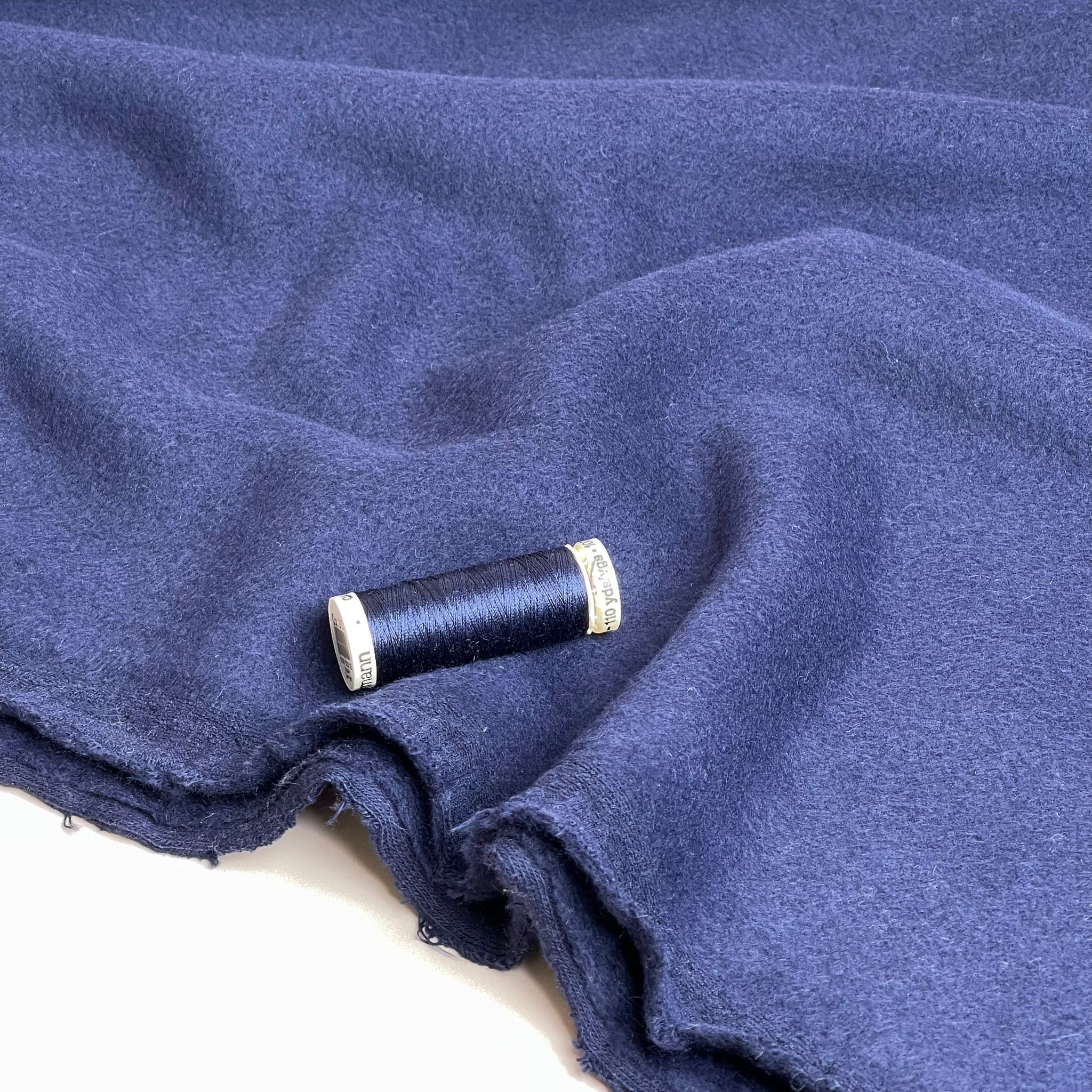 Pure Organic Cotton Fleece in Navy