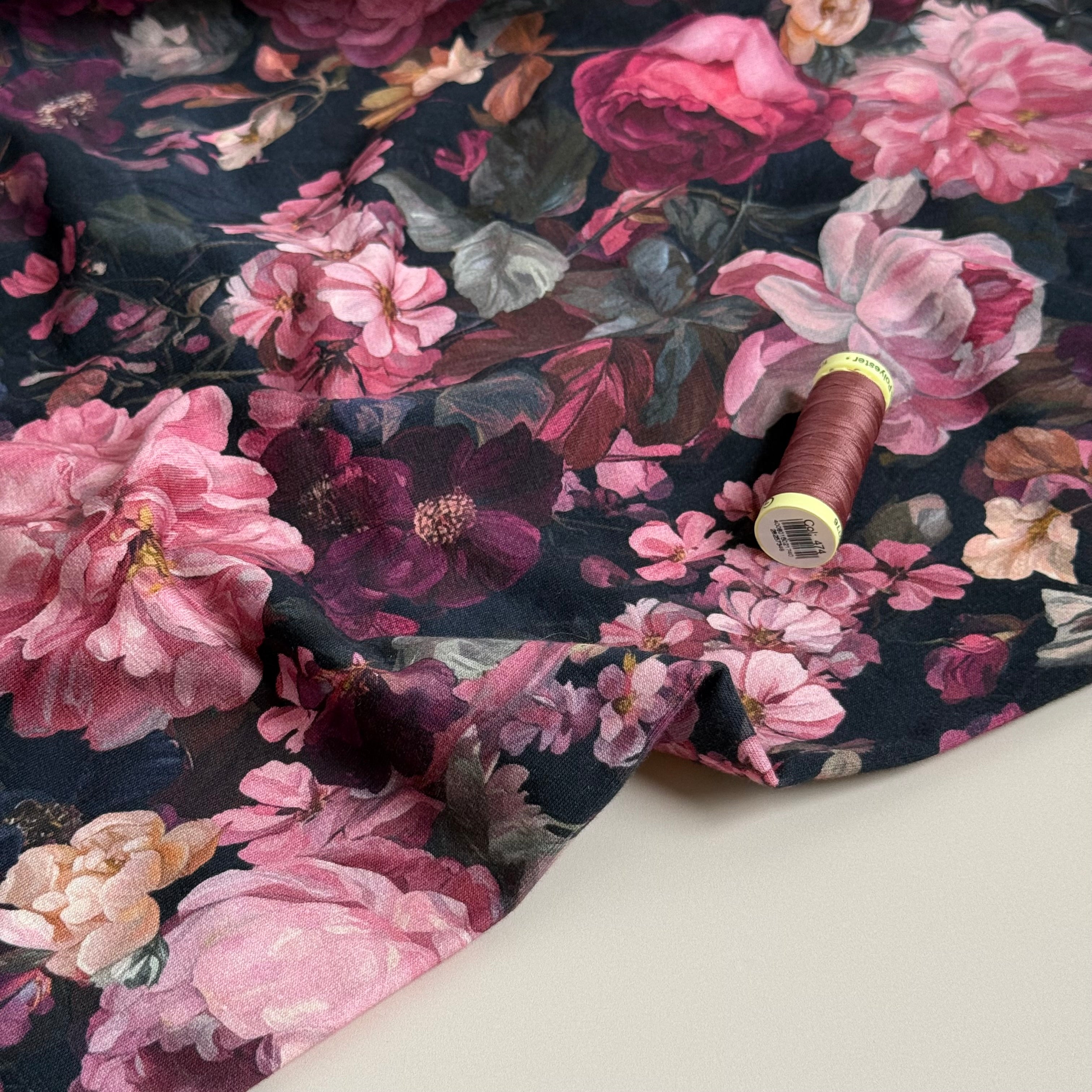 Autumn Bouquet Cotton Sweat-shirting Fabric