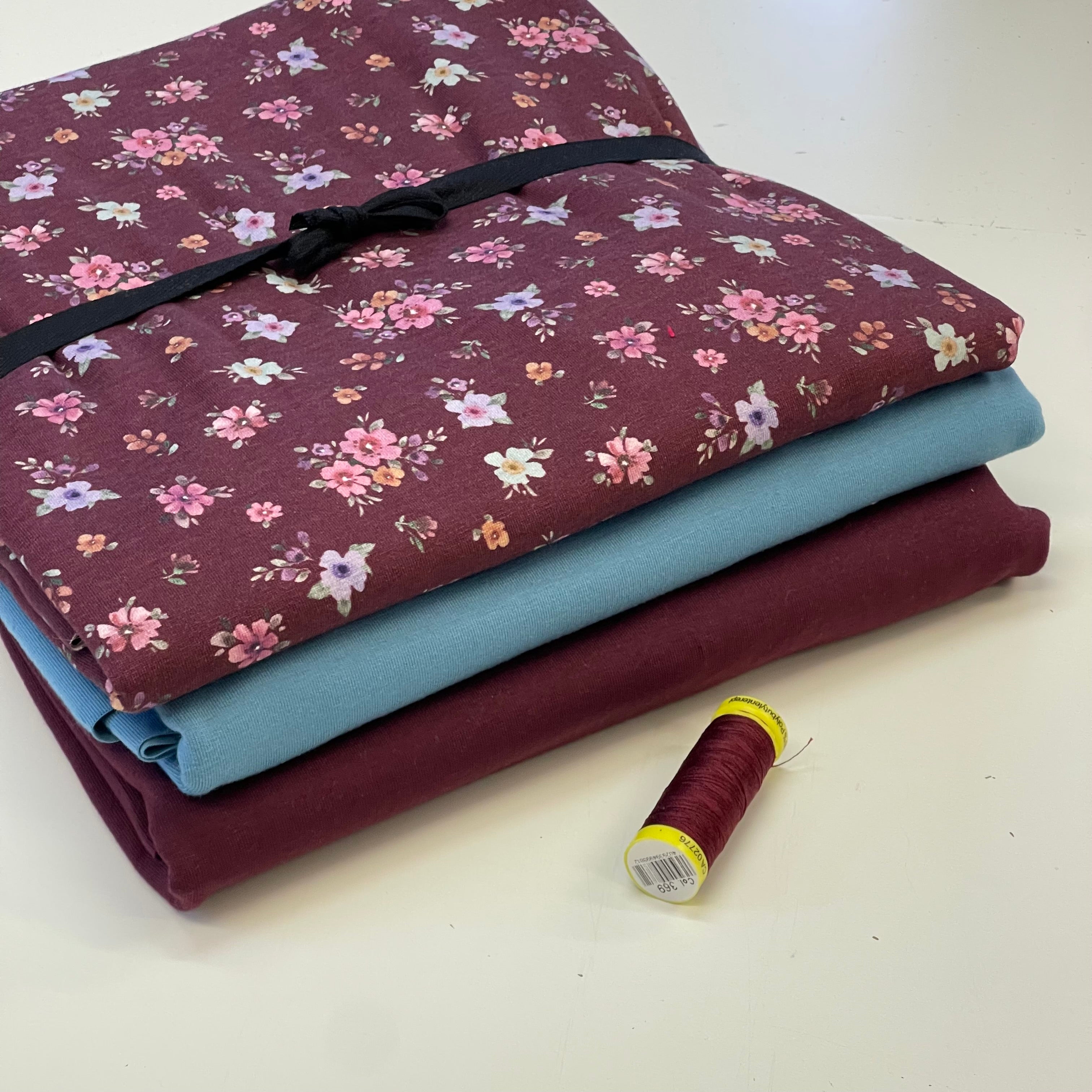 Colour Bundles - Autumn Flowers Cotton Jersey Fabrics