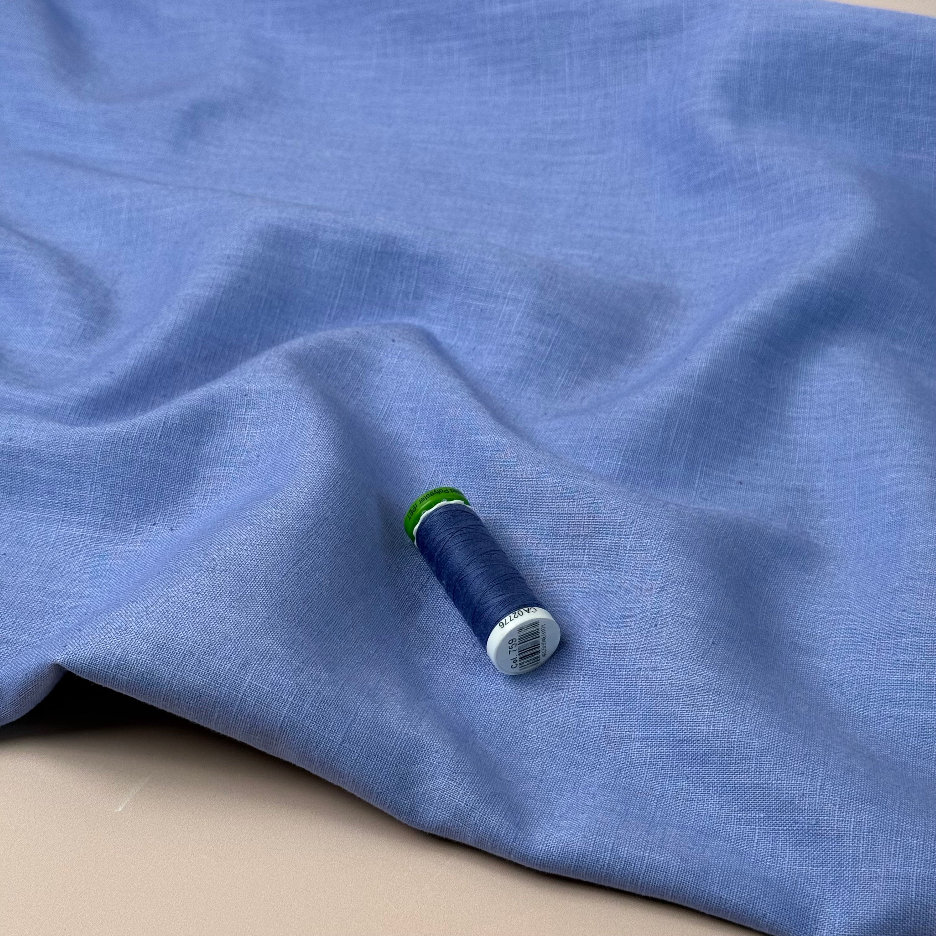 Breeze LIGHT Periwinkle - Enzyme Washed Linen Fabric