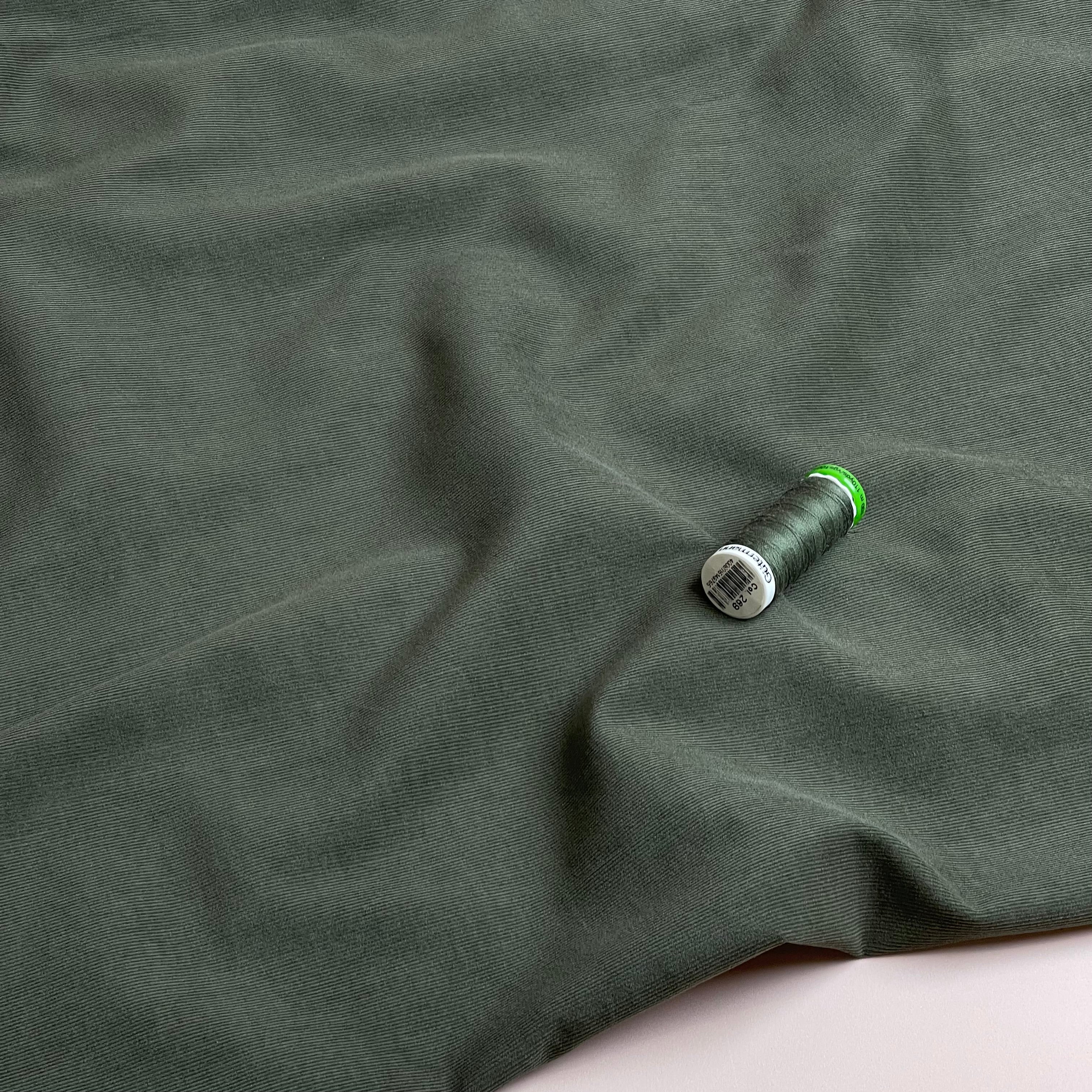 28 Wale Pure Cotton Needlecord in Khaki