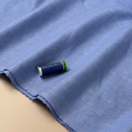 REMNANT 0.7 Metre - Breeze LIGHT Periwinkle - Enzyme Washed Linen Fabric
