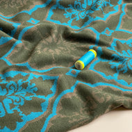 Kaleidoscope Olive Yarn Dyed Jacquard Knit