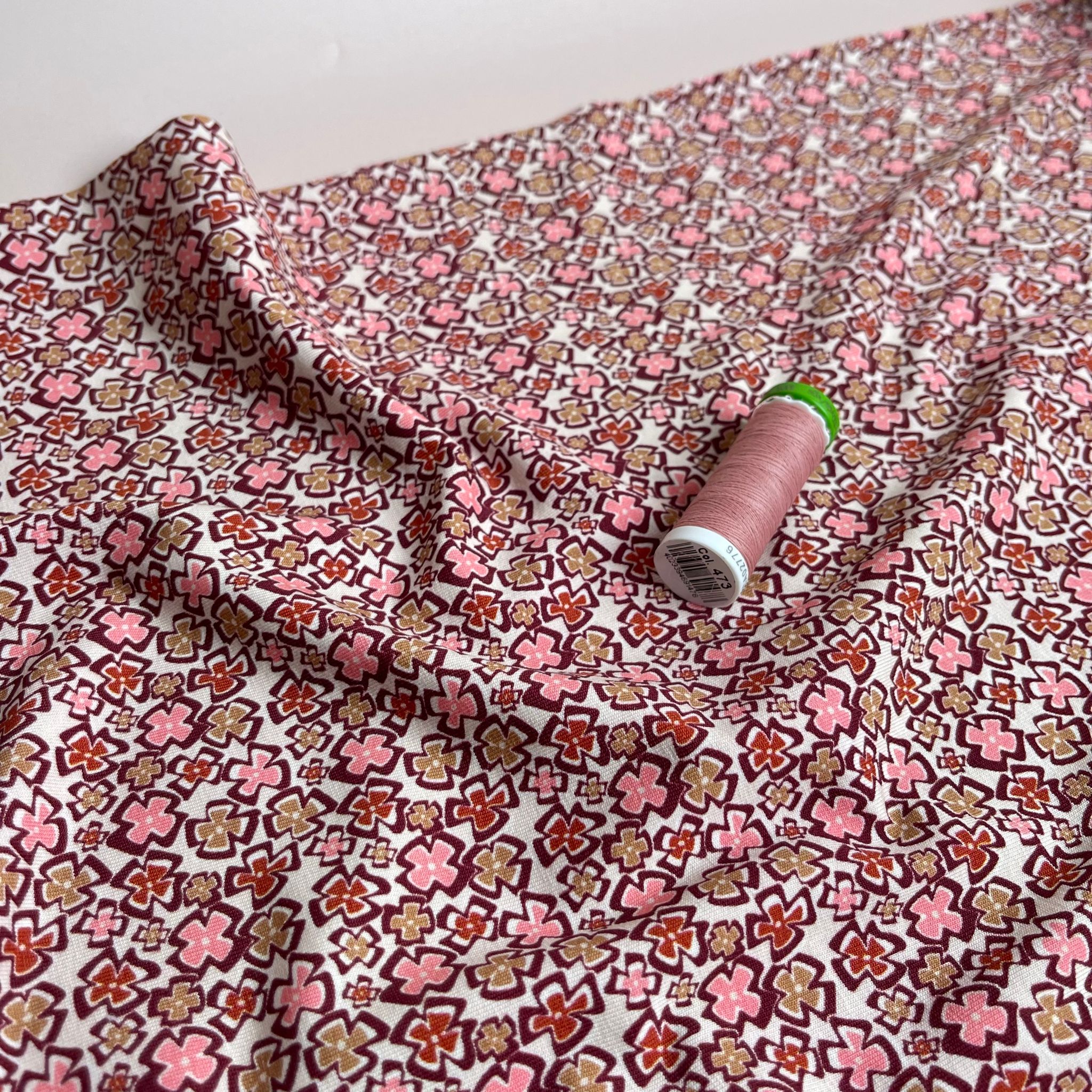 Danish Design - Pink Ditsy Floral Cotton Jersey Fabric